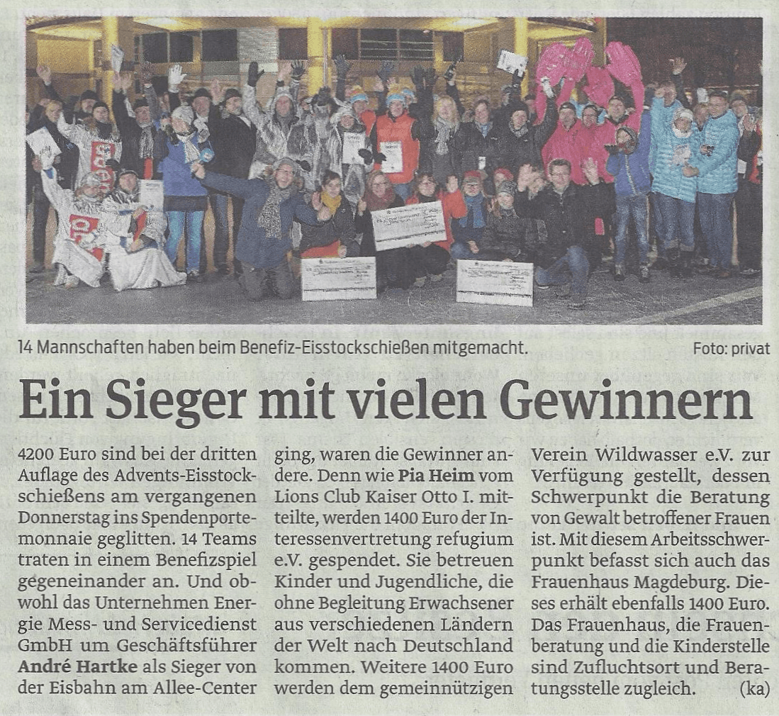 Presseartikel "Ein Sieger mit vielen Gewinnern" aus Magdeburger Volksstimme